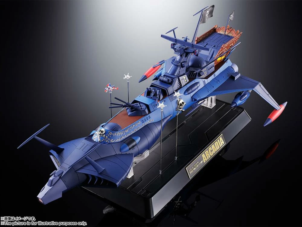 Bandai Soul Of Chogokin GX-93 Space Pirate Captain Harlock Space Pirate Battleship Arcadia Action Figure 7 Bandai Soul Of Chogokin GX-93 Space Pirate Captain Harlock Space Pirate Battleship Arcadia Action Figure - Image 5