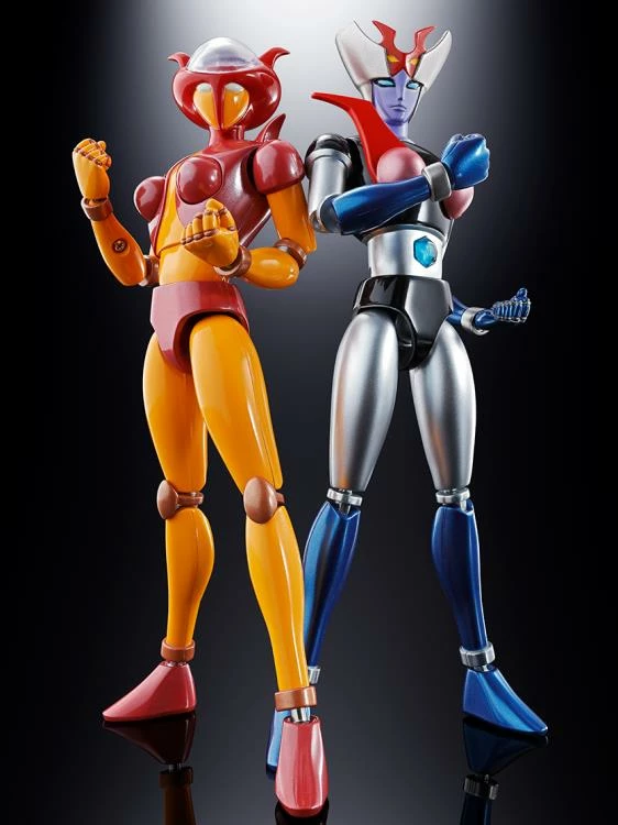 Bandai Soul Of Chogokin Mazinger Z GX-08R Aphrodai A And GX-09R Minerva X Set Action Figure 3 Bandai Soul Of Chogokin Mazinger Z GX-08R Aphrodai A And GX-09R Minerva X Set Action Figure