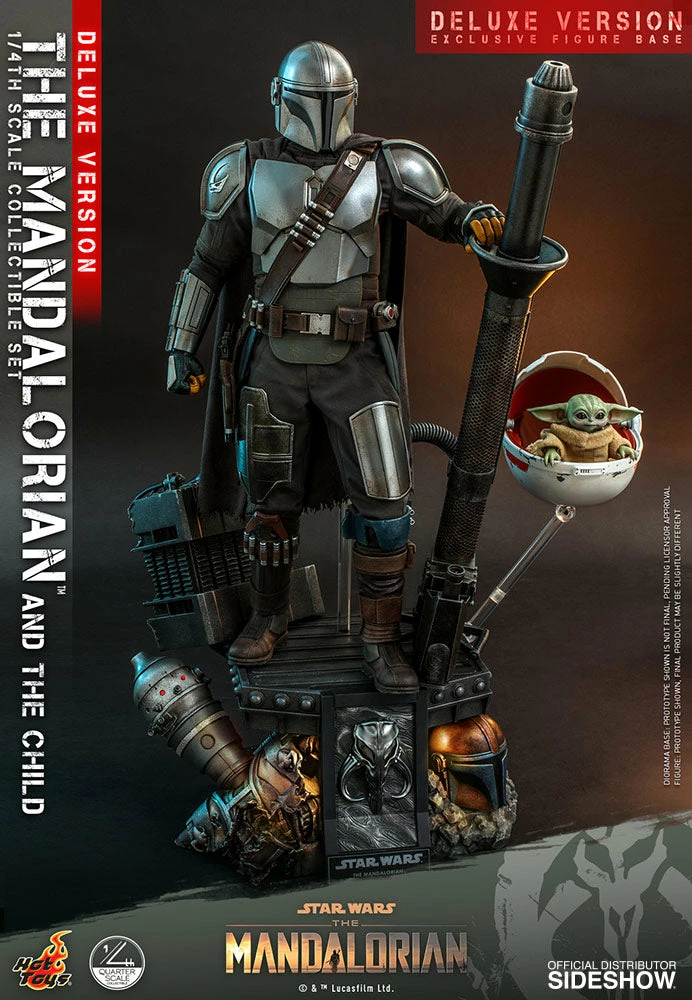 Hot Toys 1/4 Star Wars The Mandalorian And The Child (Deluxe) Quarter Scale Figure QS017 5 Hot Toys 1/4 Star Wars The Mandalorian And The Child (Deluxe) Quarter Scale Figure QS017 - Image 3