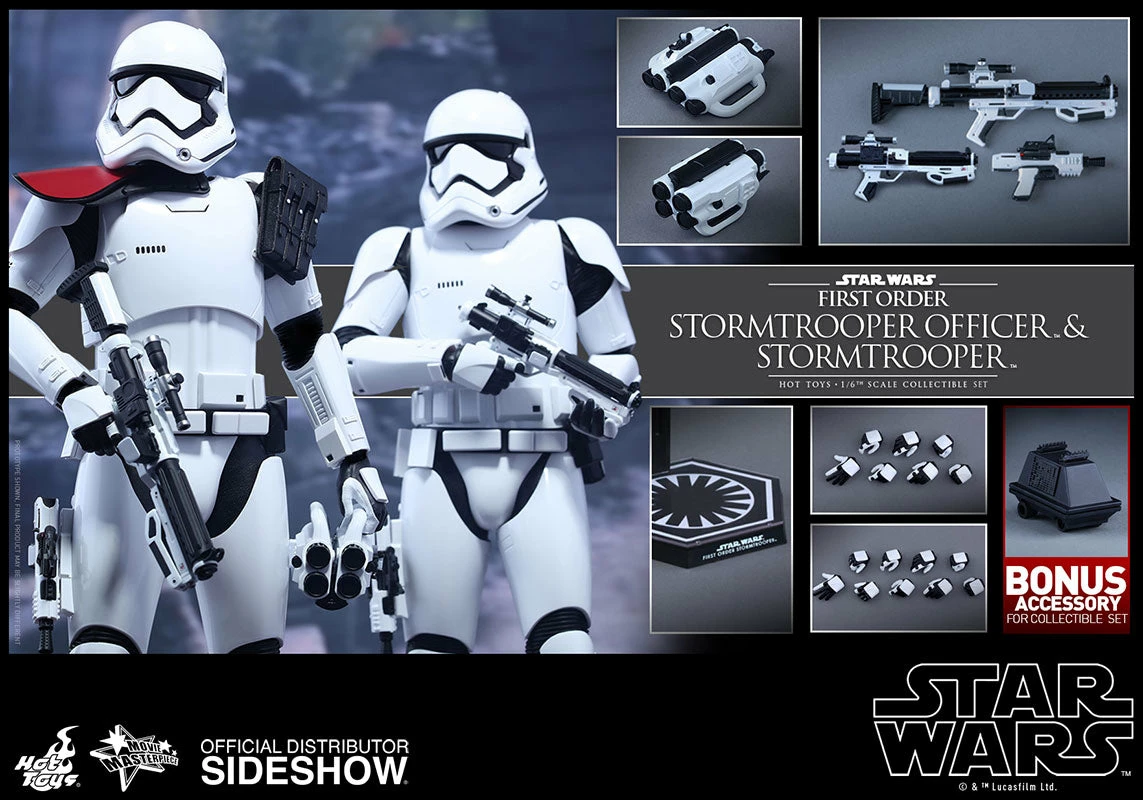 Hot Toys 1/6 First Order Stormtrooper Officer & Stormtrooper Set Star Wars Episode VII The Force Awakens MMS335 Sixth Scale Figures 4 Hot Toys 1/6 First Order Stormtrooper Officer & Stormtrooper Set Star Wars Episode VII The Force Awakens MMS335 Sixth Scale Figures - Image 2