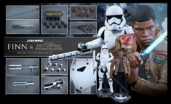 Hot Toys 1/6 Star Wars Episode VII The Force Awakens Finn And Riot Control Stormtrooper Sixth Scale MMS346