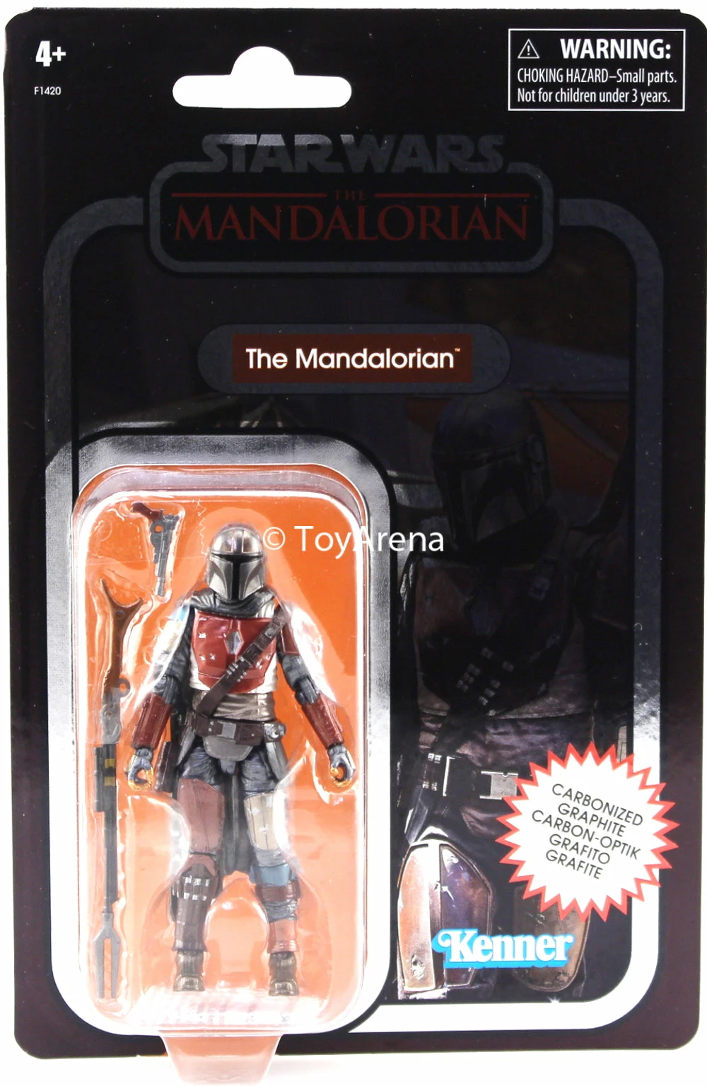 Hasbro Star Wars Vintage Collection The Mandalorian Carbonized F1420 3.75" Action Figure 7 Hasbro Star Wars Vintage Collection The Mandalorian Carbonized F1420 3.75" Action Figure - Image 5