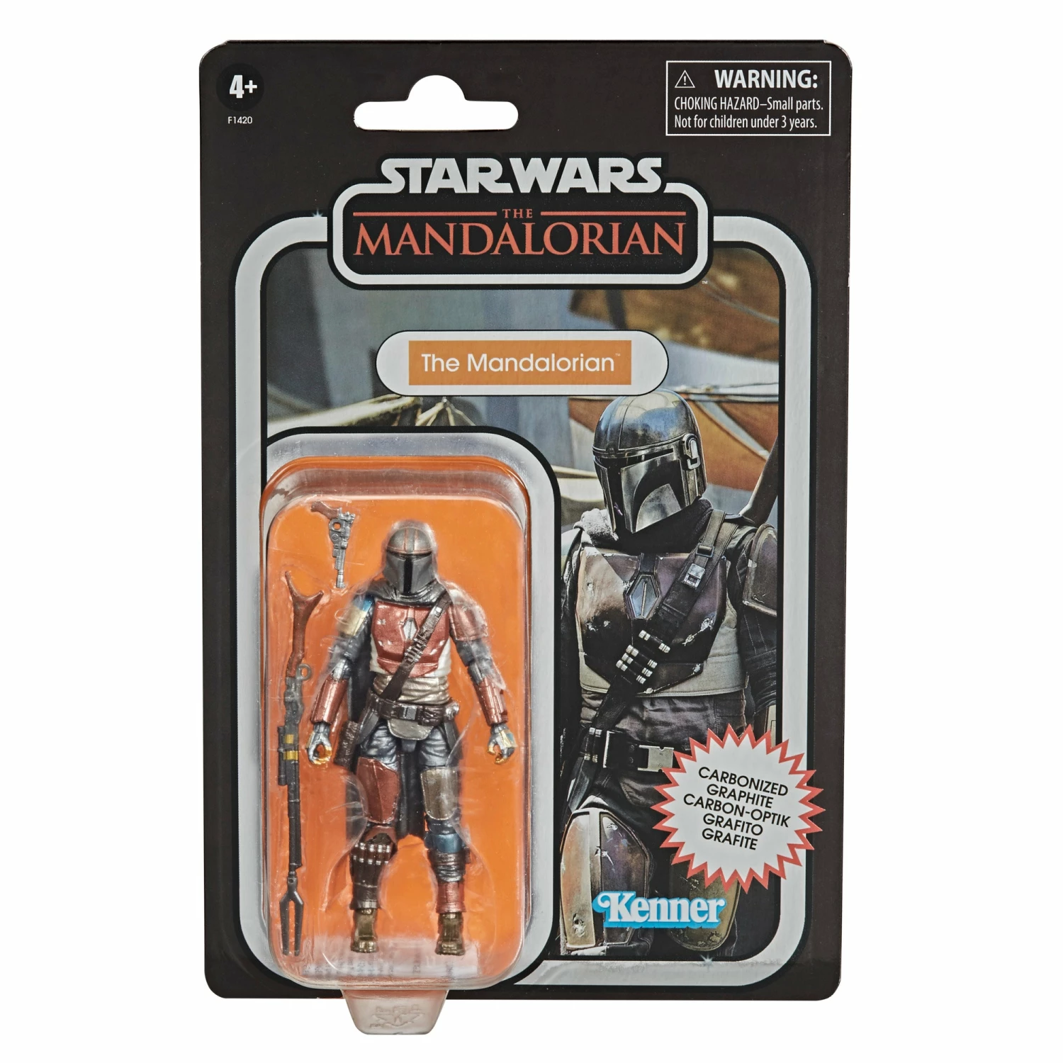 Hasbro Star Wars Vintage Collection The Mandalorian Carbonized F1420 3.75" Action Figure 8 Hasbro Star Wars Vintage Collection The Mandalorian Carbonized F1420 3.75" Action Figure - Image 6
