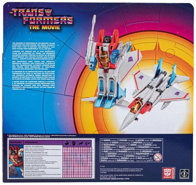 Hasbro Transformers The Movie Retro Decepticon Air Commander Starscream Action Figure 6 Hasbro Transformers The Movie Retro Decepticon Air Commander Starscream Action Figure - Image 4