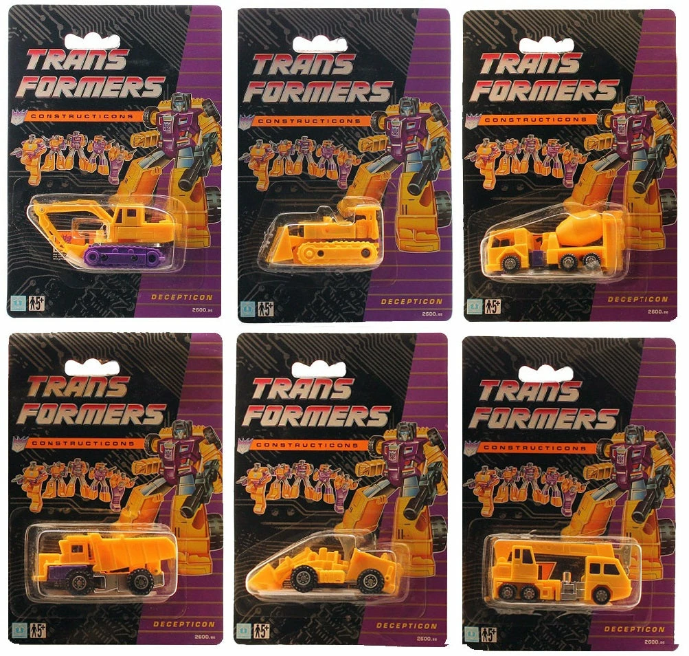 Hasbro Transformers G2 UK Complete Devastator Constructicons Set 6 Figures Rare 3 Hasbro Transformers G2 UK Complete Devastator Constructicons Set 6 Figures Rare